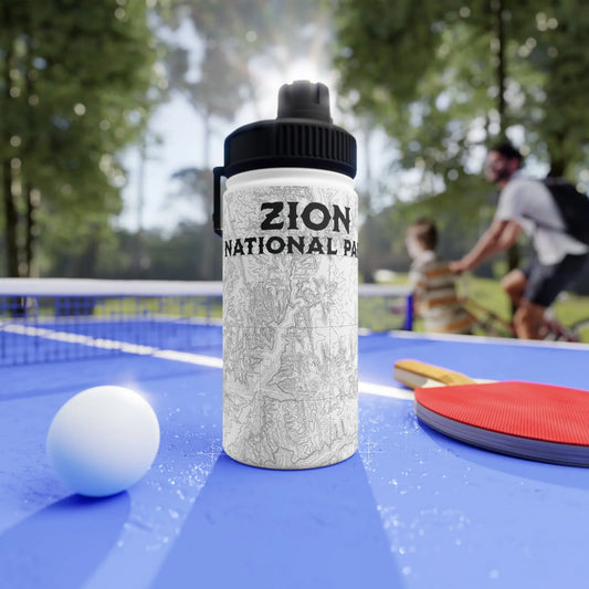 Zion National Park Insulated Stainless Steel Water Bottle (3 Sizes, 3 Lid Options) - Park Service Apparel