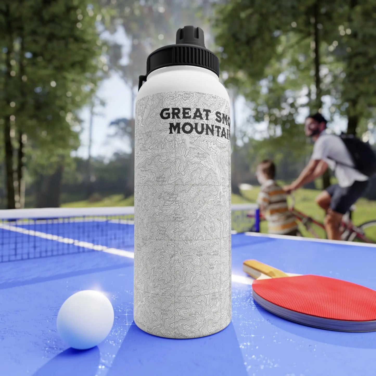 Great Smoky Mountains National Park Stainless Steel Water Bottle Handle Lid (3 Sizes, 3 Lid Options) Appalachian Trail Clingmans Dome - Park Service Apparel