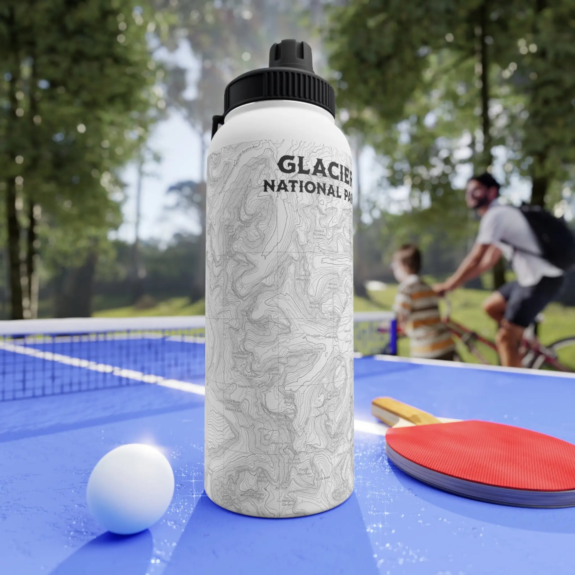 Glacier National Park Stainless Steel Water Bottle (3 Lids, 3 Sizes) - Park Service Apparel