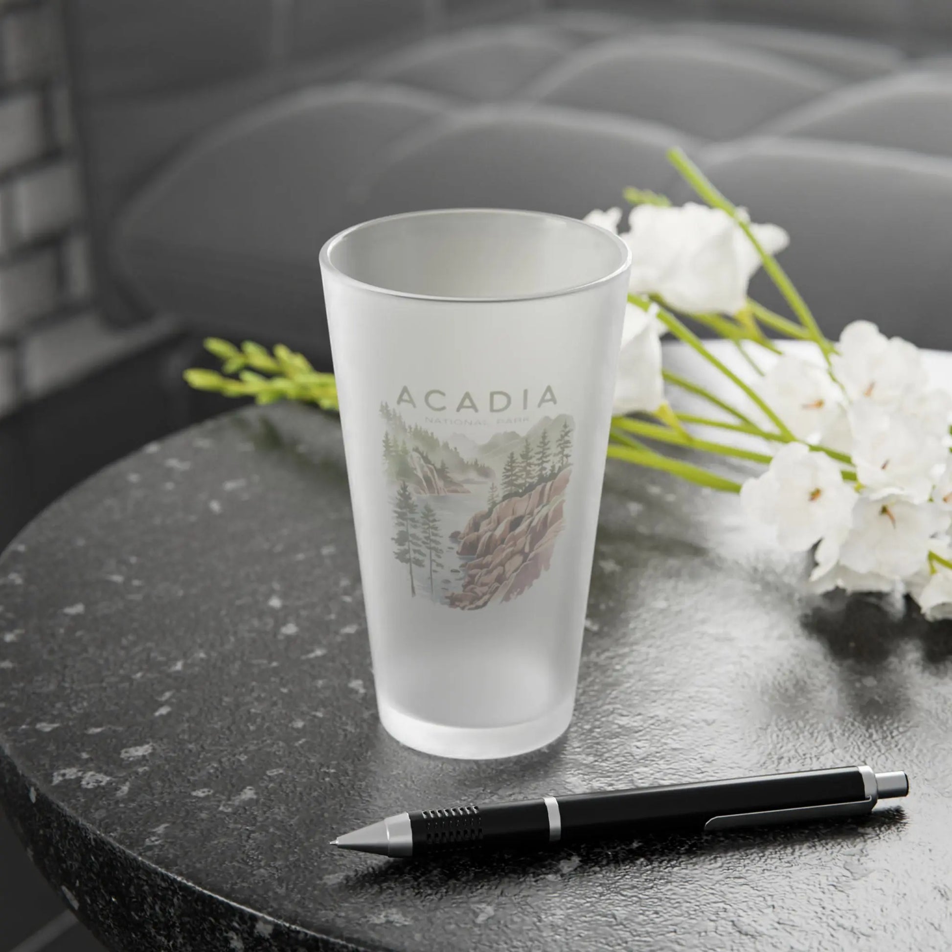 Acadia National Park Frosted Pint Glass - Park Service Apparel
