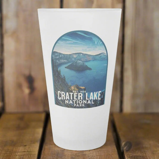 Crater Lake National Park Frosted Pint Glass - Park Service Apparel
