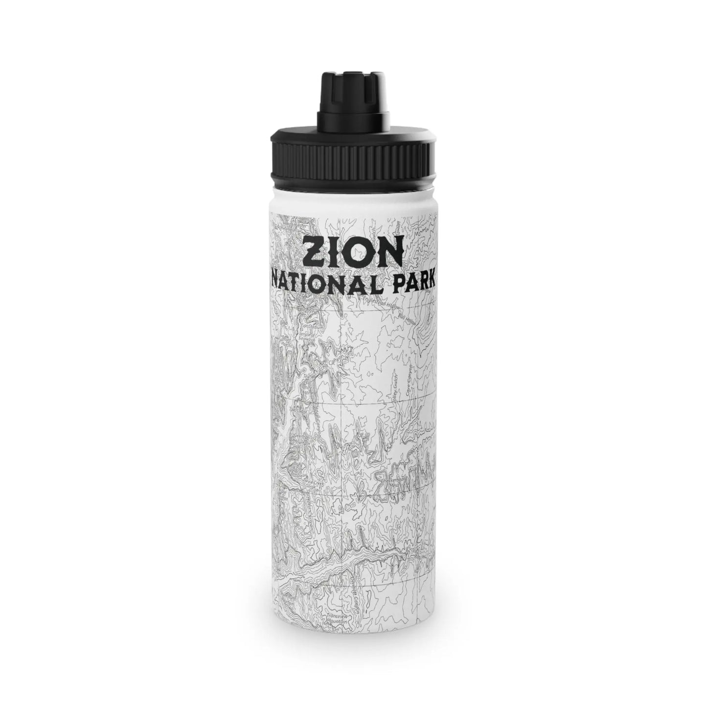 Zion National Park Insulated Stainless Steel Water Bottle (3 Sizes, 3 Lid Options) - Park Service Apparel