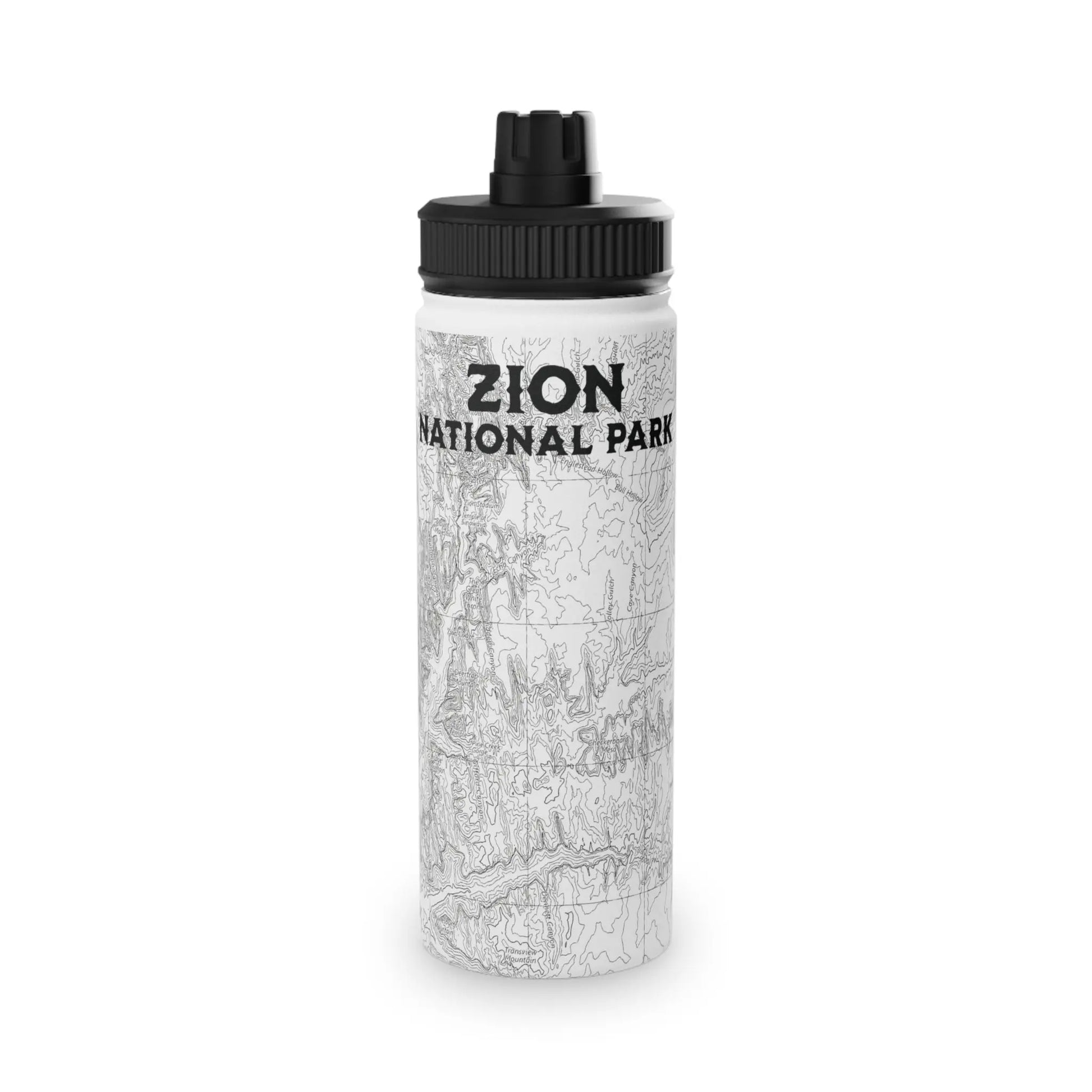 Zion National Park Insulated Stainless Steel Water Bottle (3 Sizes, 3 Lid Options) - Park Service Apparel