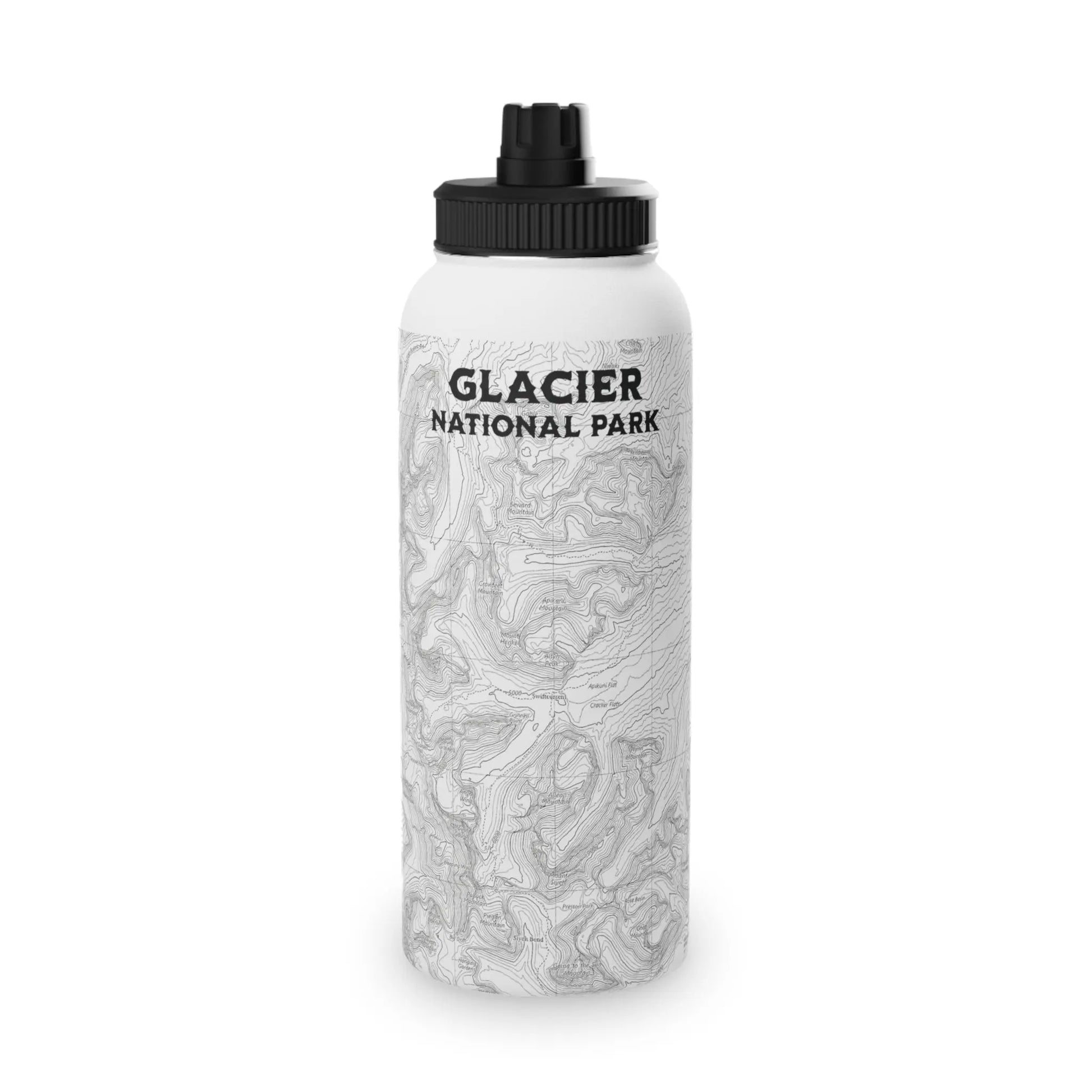 Glacier National Park Stainless Steel Water Bottle (3 Lids, 3 Sizes) - Park Service Apparel