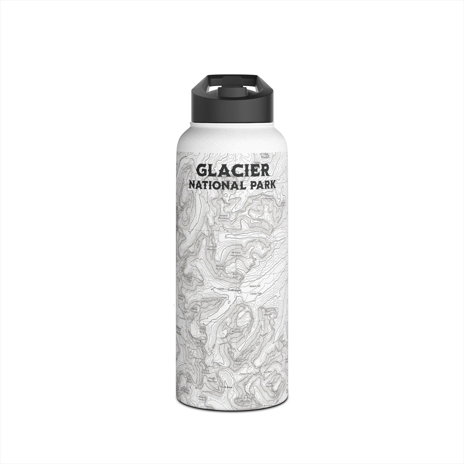 Glacier National Park Stainless Steel Water Bottle (3 Lids, 3 Sizes) - Park Service Apparel