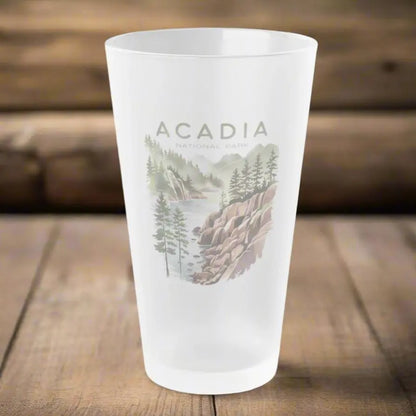 Acadia National Park Frosted Pint Glass - Park Service Apparel