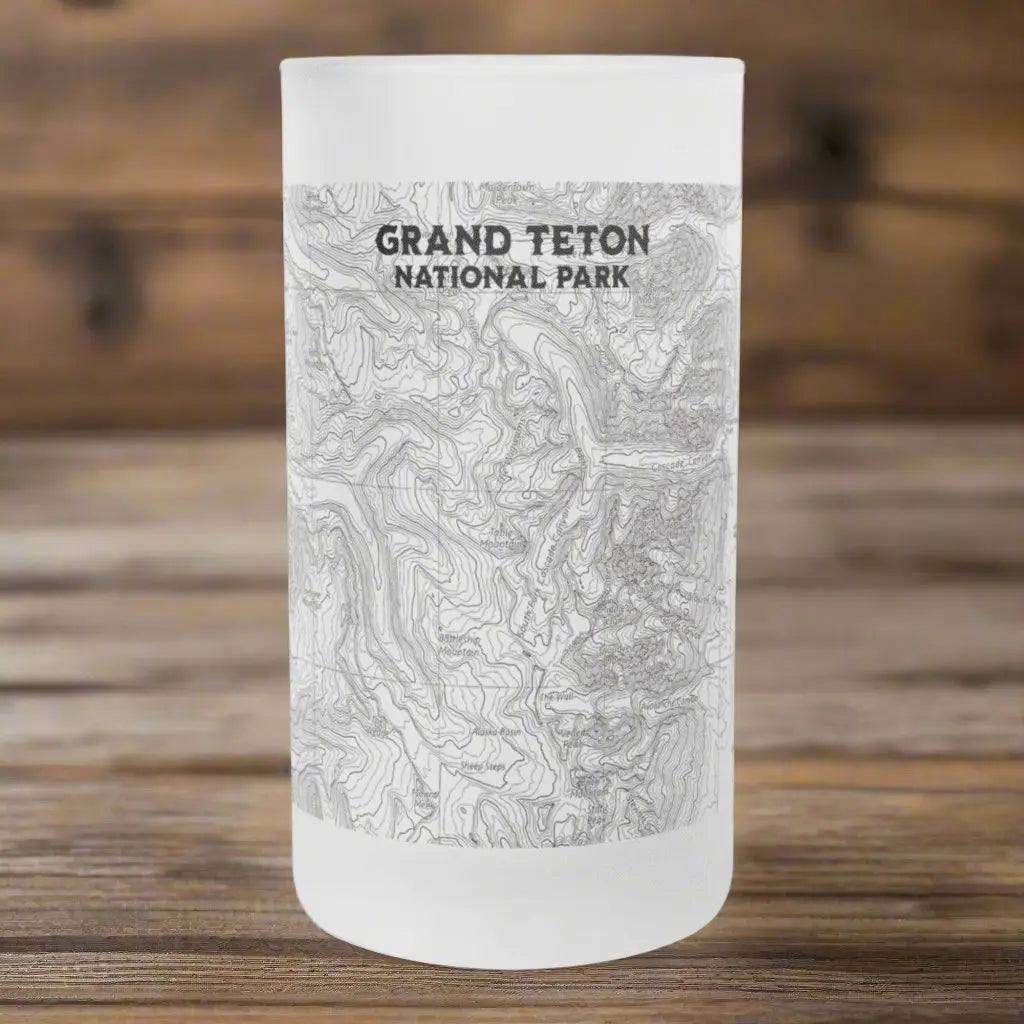 Grand Teton National Park Topographic Pint Mug - Park Service Apparel