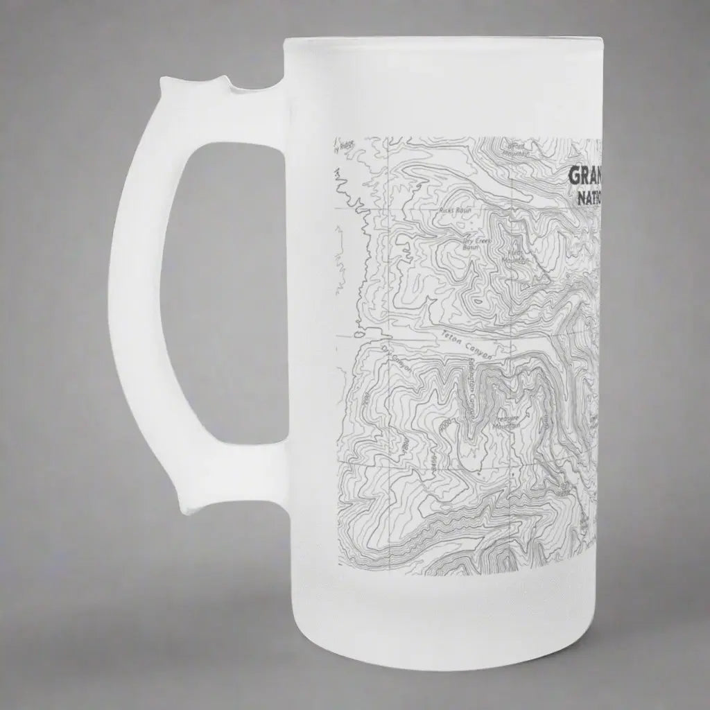 Grand Teton National Park Topographic Pint Mug - Park Service Apparel