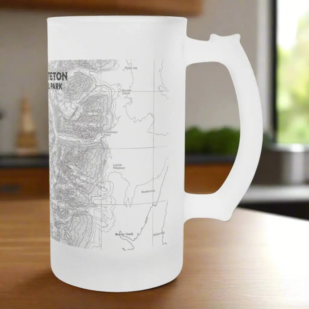 Grand Teton National Park Topographic Pint Mug - Park Service Apparel