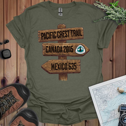Pacific Crest Trail Unisex Fit Soft T-Shirt Mexico Canada 2650 Mile Sign Printify