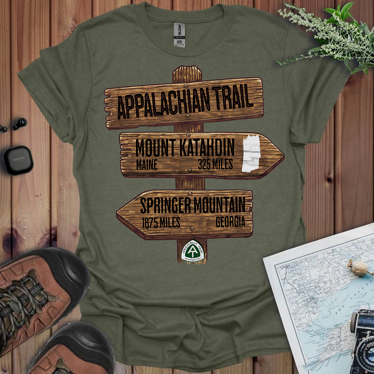 Appalachian Trail White Blaze Unisex Fit Soft T-Shirt Katahdin Springer 2200 Miles Printify