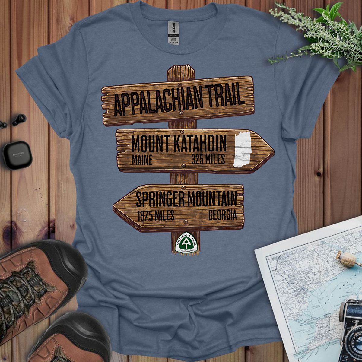 Appalachian Trail White Blaze Unisex Fit Soft T-Shirt Katahdin Springer 2200 Miles Printify