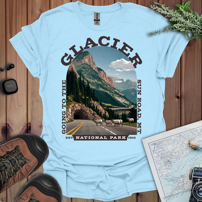 Glacier National Park Unisex Fit T-Shirt Going To The Sun Road Montana Printify