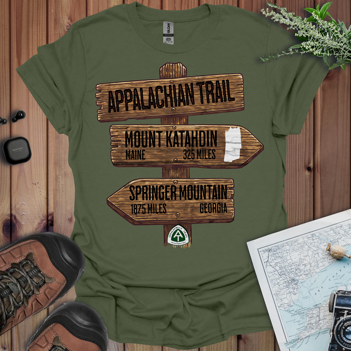 Appalachian Trail White Blaze Unisex Fit Soft T-Shirt Katahdin Springer 2200 Miles Printify