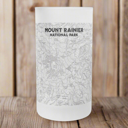 Mount Rainier National Park Topographic Pint Mug teelaunch