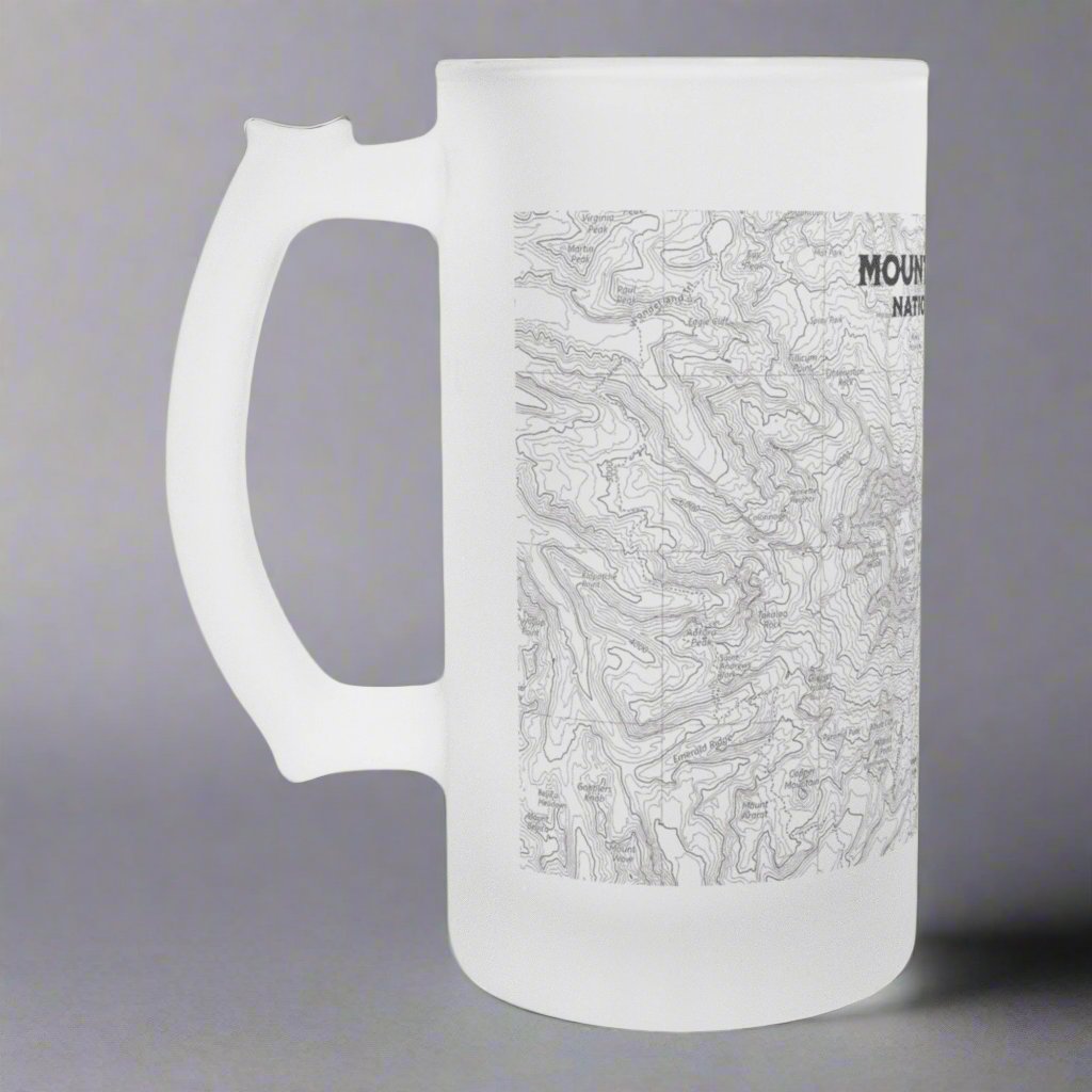 Mount Rainier National Park Topographic Pint Mug teelaunch