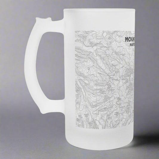 Mount Rainier National Park Topographic Pint Mug teelaunch