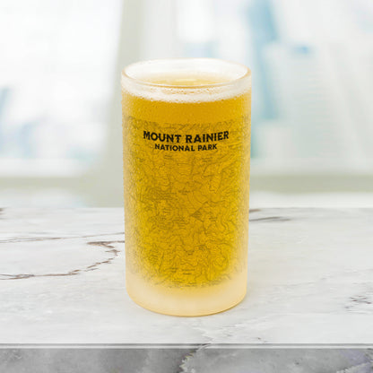 Mount Rainier National Park Topographic Pint Mug teelaunch