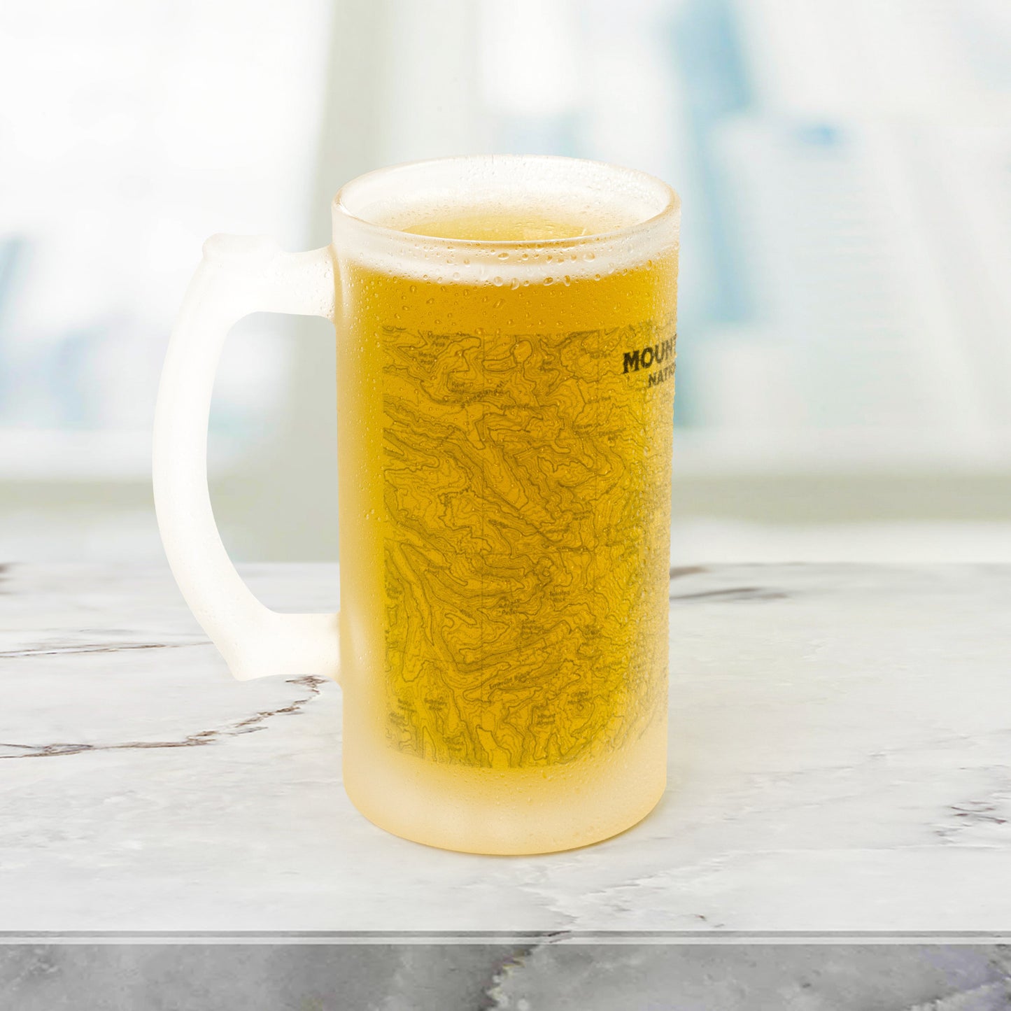 Mount Rainier National Park Topographic Pint Mug teelaunch