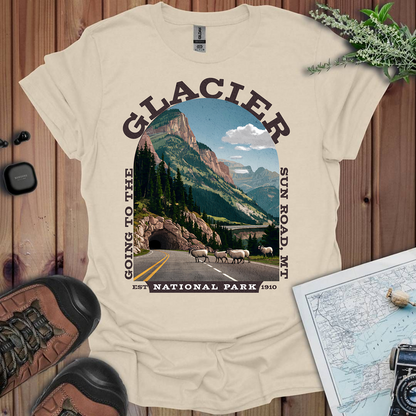 Glacier National Park Unisex Fit T-Shirt Going To The Sun Road Montana Printify