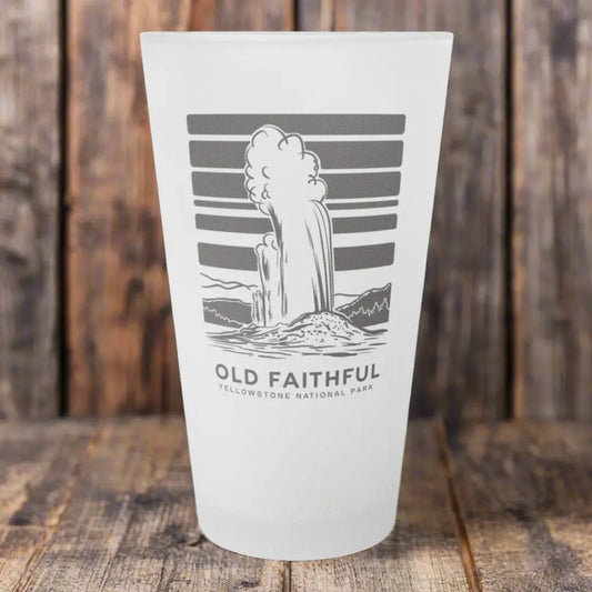 Old Faithful Frosted Pint Yellowstone National Park - Park Service Apparel