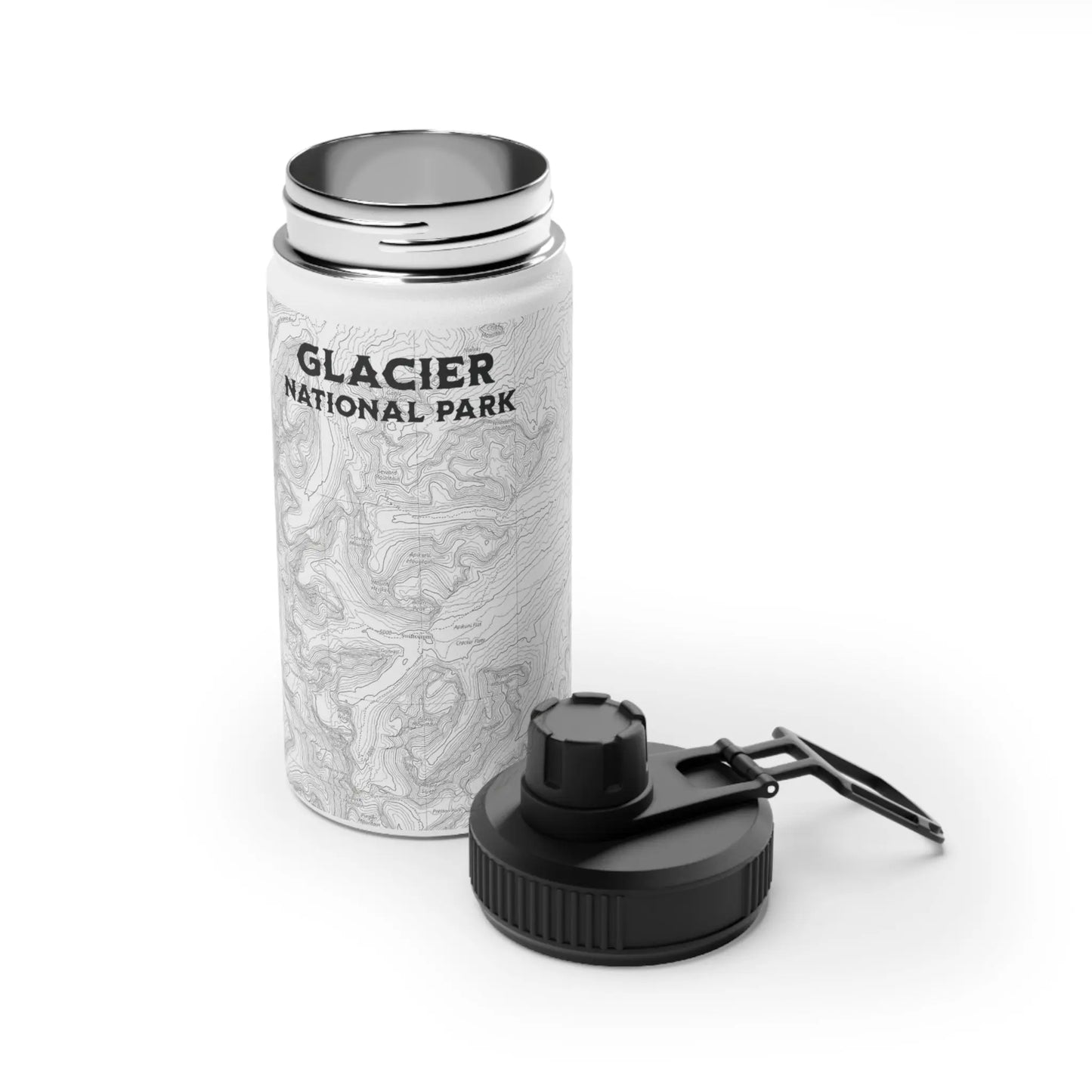 Glacier National Park Stainless Steel Water Bottle (3 Lids, 3 Sizes) - Park Service Apparel