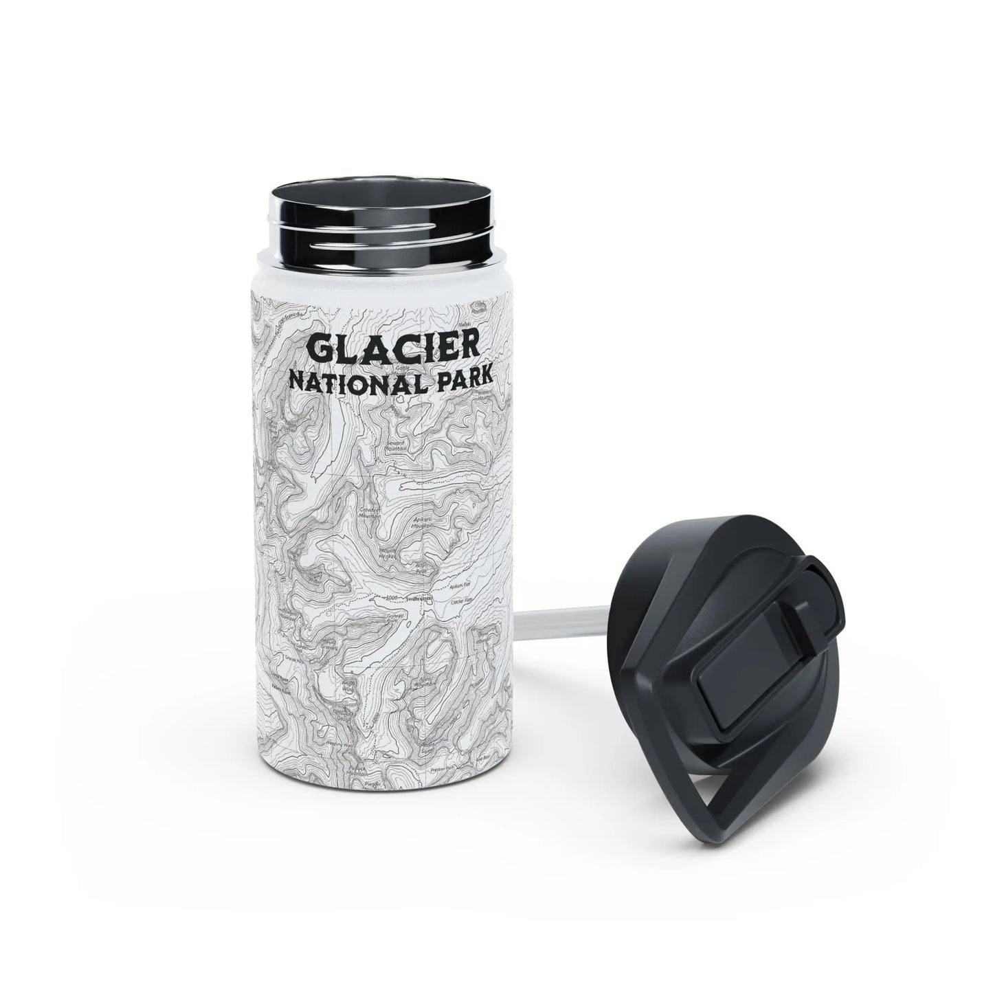 Glacier National Park Stainless Steel Water Bottle (3 Lids, 3 Sizes) - Park Service Apparel