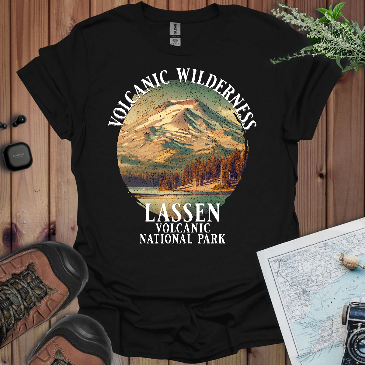 Lassen Volcanic National Park Unisex Fit Soft T-Shirt Volcanic Wilderness Printify