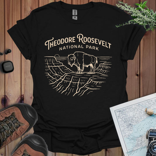 Theodore Roosevelt National Park Line Art Unisex Fit Soft T-Shirt