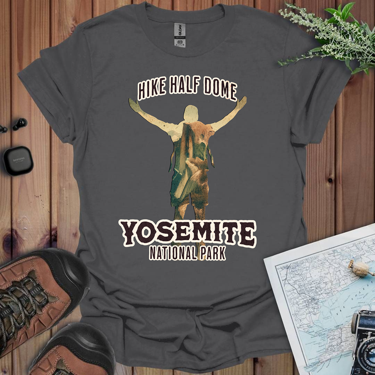 Hike Half Dome Yosemite National Park Unisex Fit Soft T-Shirt Printify