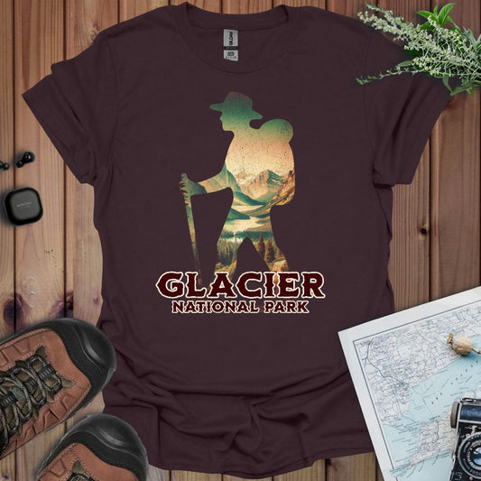 Glacier National Park Hiker Unisex Fit Soft T-Shirt Printify