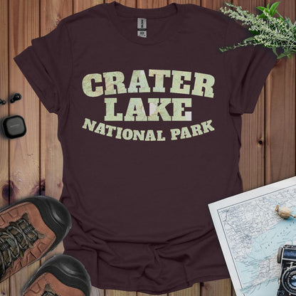 Crater Lake Topographic Map National Park Unisex Fit Soft T-Shirt Printify
