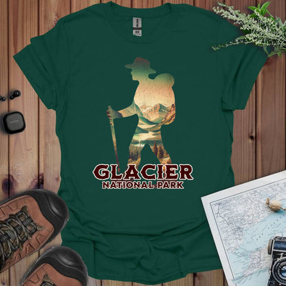 Glacier National Park Hiker Unisex Fit Soft T-Shirt Printify
