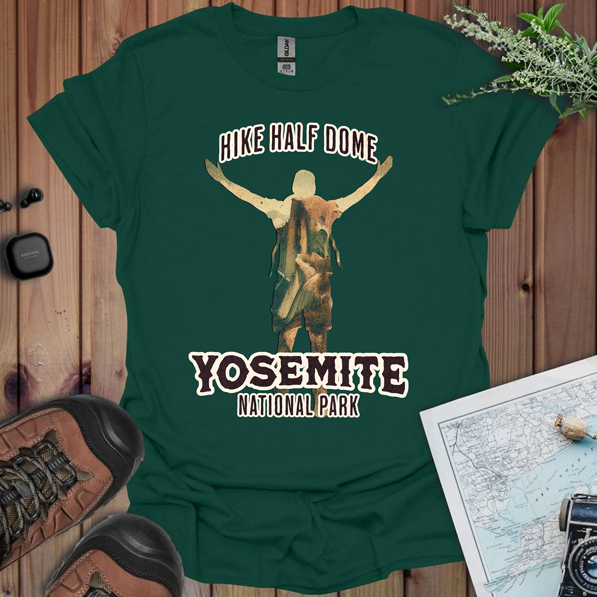 Hike Half Dome Yosemite National Park Unisex Fit Soft T-Shirt Printify
