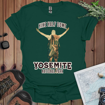 Hike Half Dome Yosemite National Park Unisex Fit Soft T-Shirt Printify
