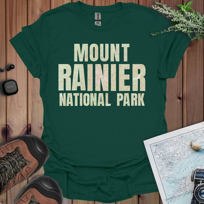 Mount Rainier Topographic Map National Park Unisex Fit Soft T-Shirt Printify