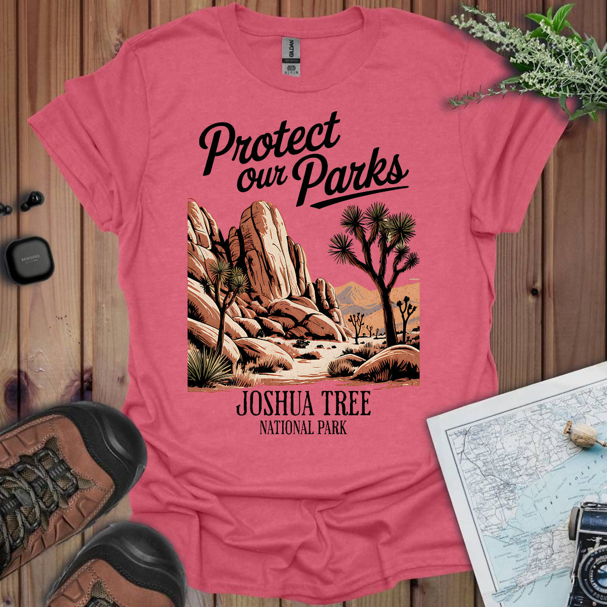 Protect Our Parks Joshua Tree National Park Unisex Fit Soft T-Shirt Printify