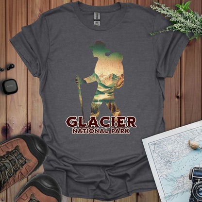 Glacier National Park Hiker Unisex Fit Soft T-Shirt Printify