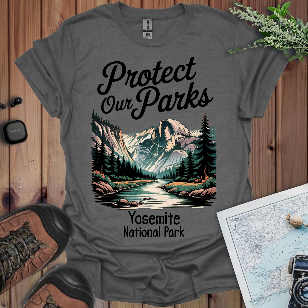 Protect Our Parks Yosemite Valley Half Dome Unisex Fit Soft T-Shirt Printify