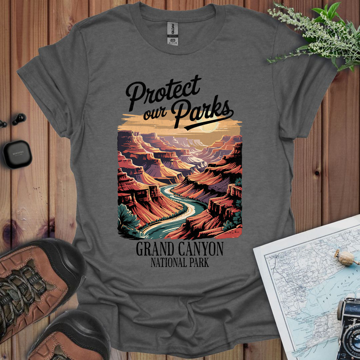 Protect Our Parks Grand Canyon National Park Unisex Fit Soft T-Shirt Printify