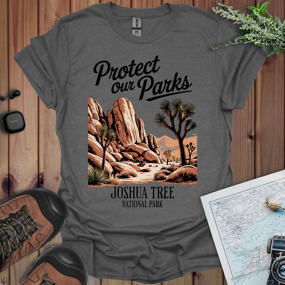 Protect Our Parks Joshua Tree National Park Unisex Fit Soft T-Shirt Printify