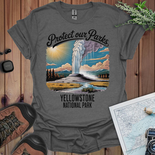 Protect Our Parks Yellowstone National Park Unisex Fit Soft T-Shirt Printify