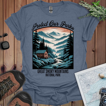 Protect Our Parks Great Smoky Mountains National Park Unisex Fit Soft T-Shirt Printify