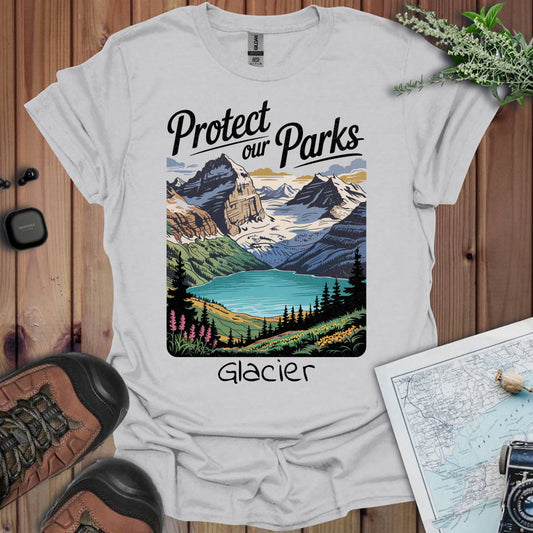Protect Our Parks Glacier National Park Unisex Fit Soft T-Shirt Printify