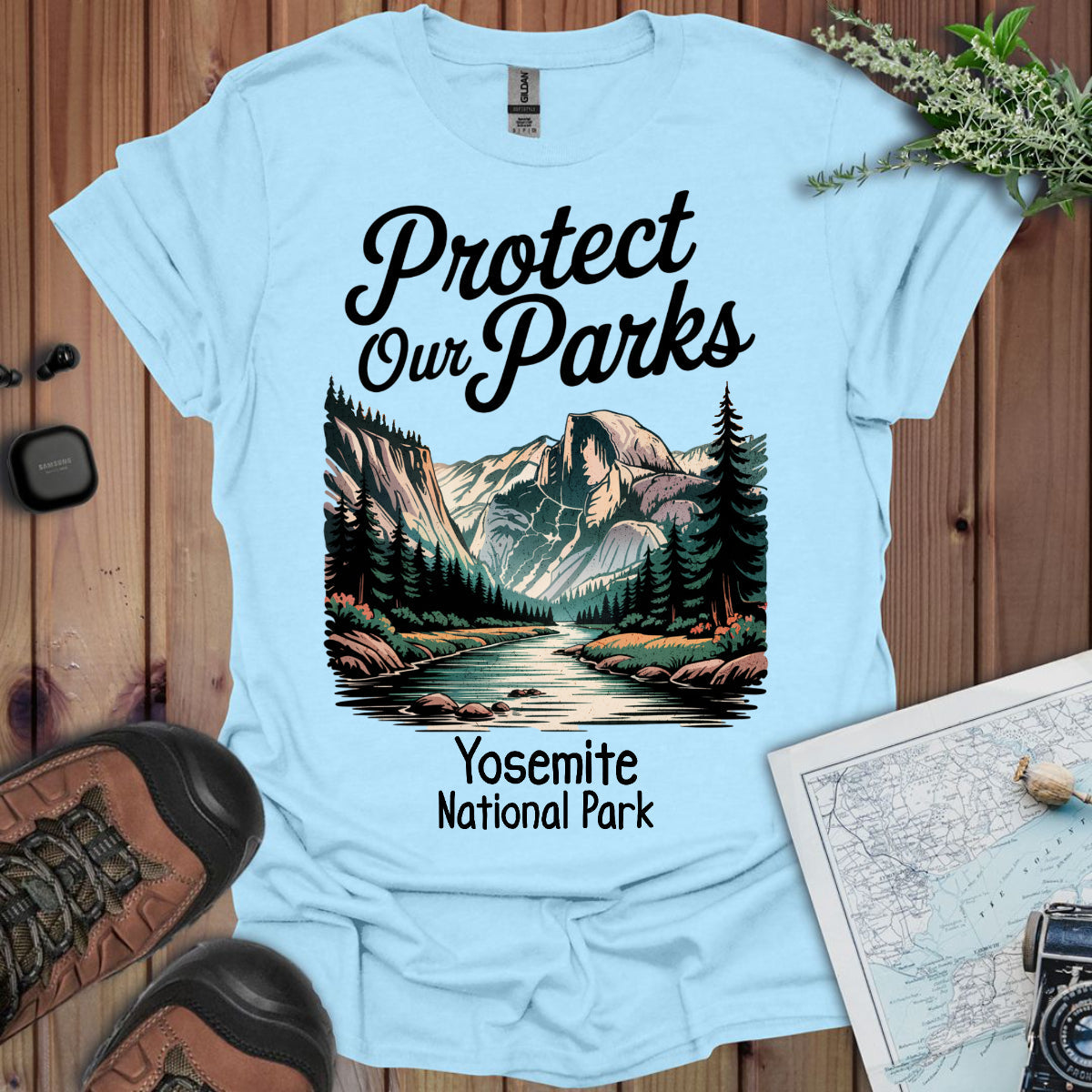 Protect Our Parks Yosemite Valley Half Dome Unisex Fit Soft T-Shirt Printify