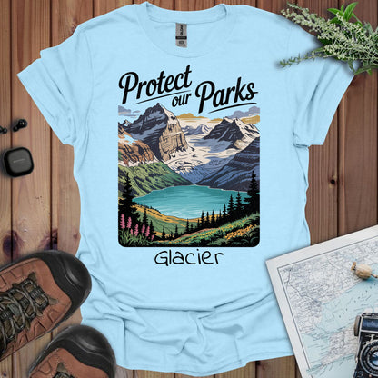 Protect Our Parks Glacier National Park Unisex Fit Soft T-Shirt Printify