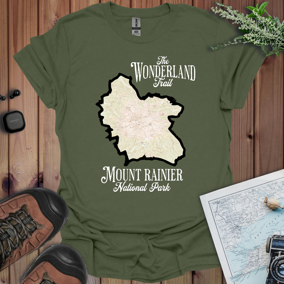 Wonderland Trail Mount Rainier National Park Unisex Fit Soft T-Shirt Printify