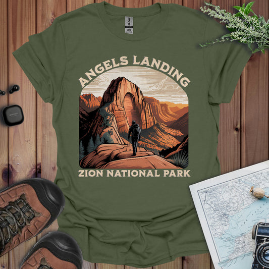 Angels Landing Zion National Park Unisex Fit Soft T-Shirt Printify
