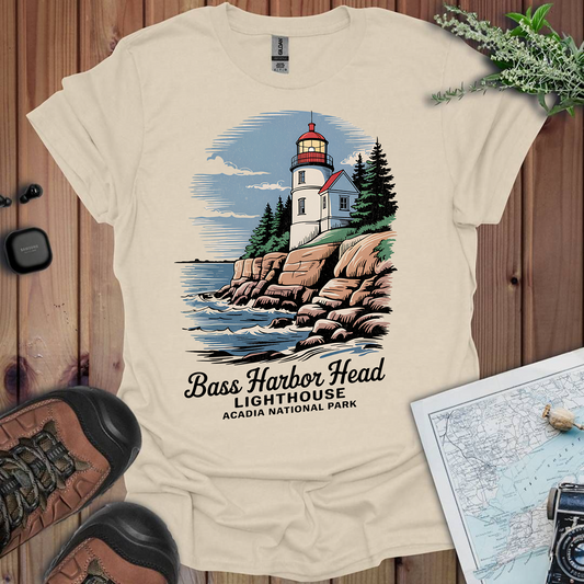 Bass Harbor Head Lighthouse Acadia National Park Unisex Fit Soft T-Shirt Printify