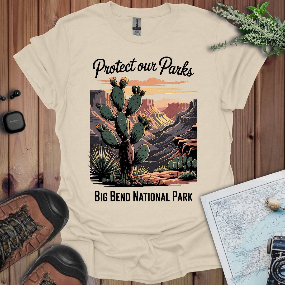 Protect Our Parks Big Bend National Park Unisex Fit Soft T-Shirt Printify